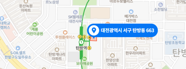 대전센터 위치 : 대전광역시 서구 탄방동 663번지 LG U⁺빌딩 3층