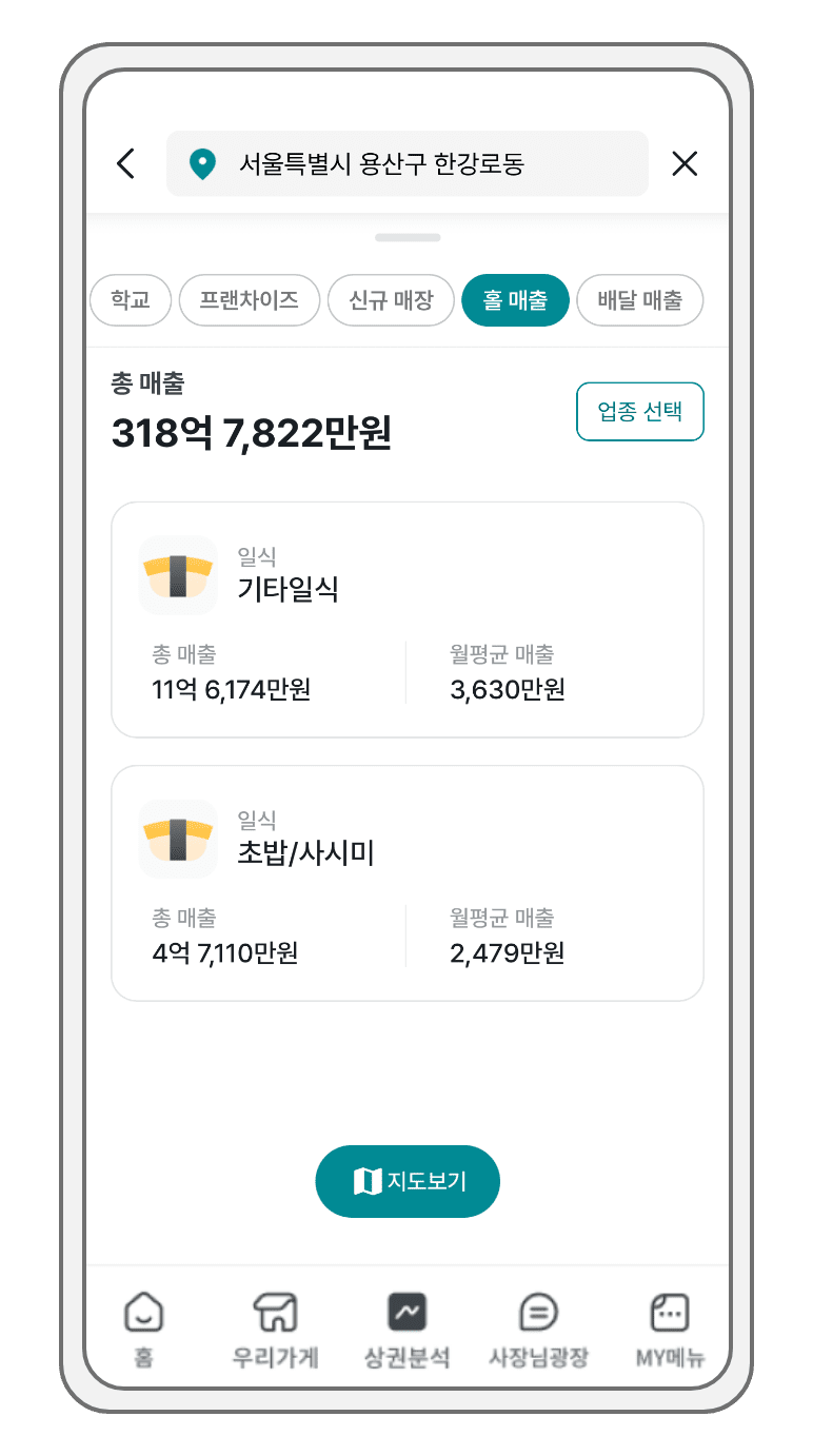 상권분석 안내 이미지