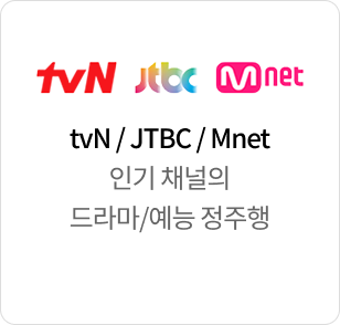 tvN / JTBC / Mnet 인기 채널의 드라마/예능 정주행