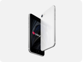 엘지유플러스 휴대폰 결합 예시 이미지 입니다. 두개의 핸드폰과 LG U+로고가 그려진 이미지 입니다.
