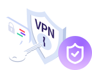 더 강력한 보안의 VPN 아이콘