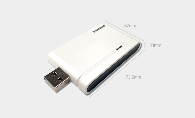 라우터 사이즈 가로 73.5mm, 세로 37mm, 너비 11mm