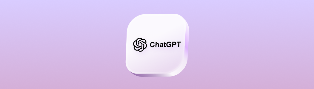 보라색 배경 중앙에 ChatGPT 로고가 배치된 단일 이미지입니다.